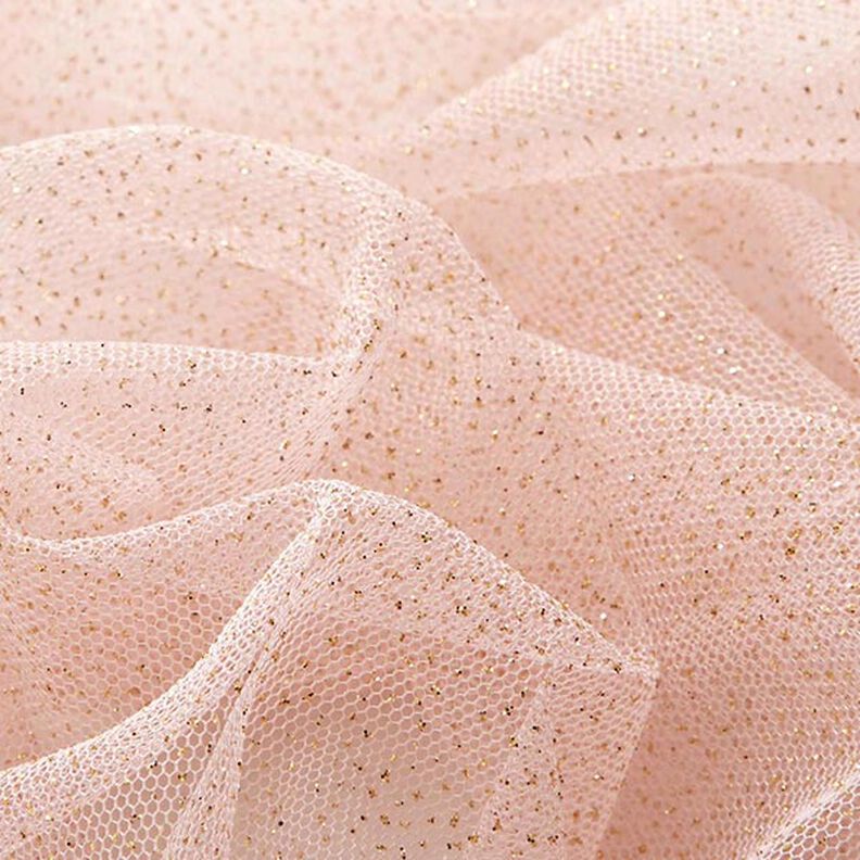Royal Glitter Tulle – light pink/gold,  image number 3