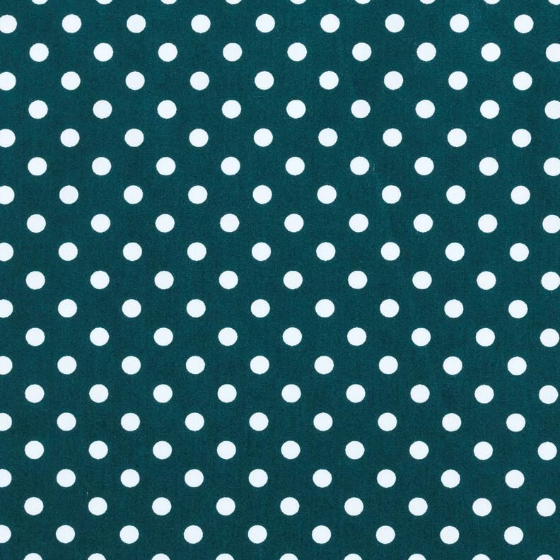 Cotton Poplin Polka dots – dark green/white,  image number 1