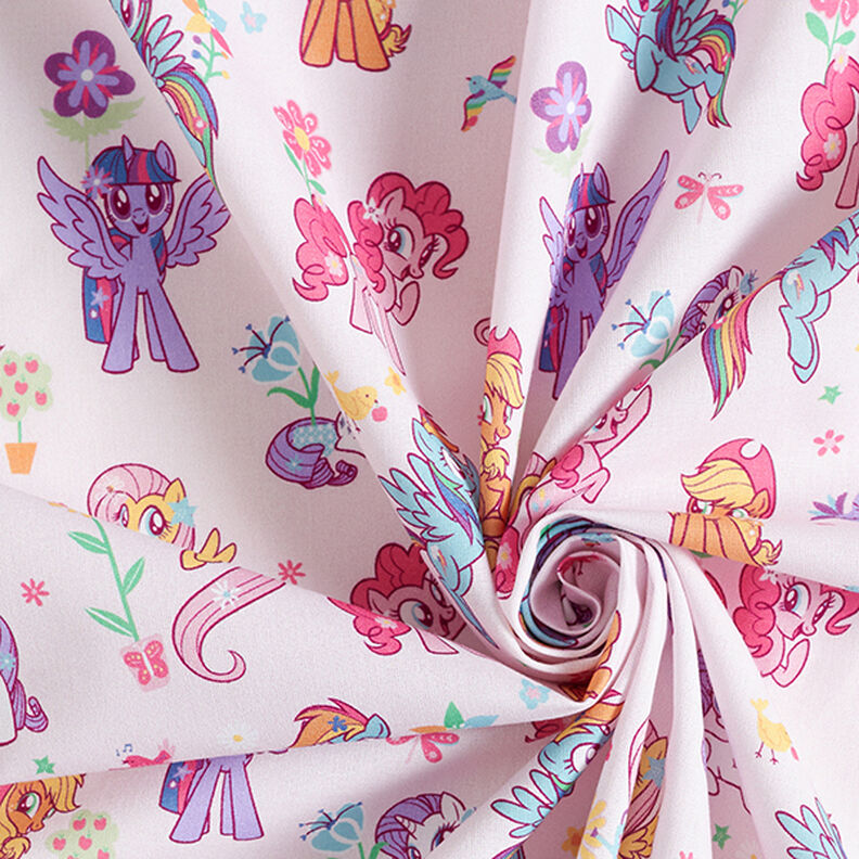 Cotton Poplin Licensed Fabric My little pony in the garden | Hasbro – rosé,  image number 3
