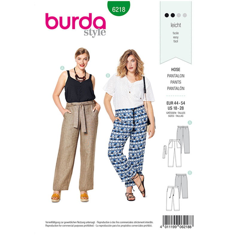 Trousers, Burda 6218 | 44 - 54,  image number 1