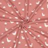 Cotton Jersey Geese on the flower meadow | Poppy Fabrics – dark dusky pink/white,  thumbnail number 3