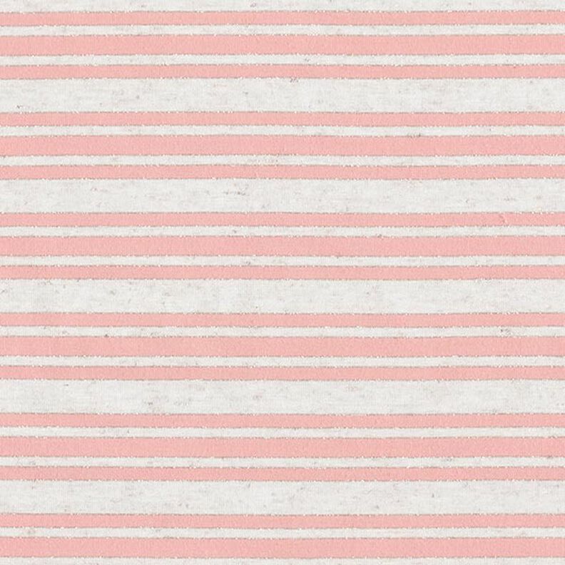 Viscose jersey, irregular glitter stripes – offwhite/rosé,  image number 1