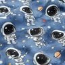 Brushed Sweatshirt Fabric cool astronauts Digital Print – blue grey,  thumbnail number 2