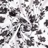 viscose fabric abstract floral print – white/black,  thumbnail number 3