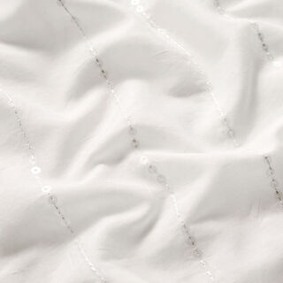 Sequinned voile cotton silk blend – white, 