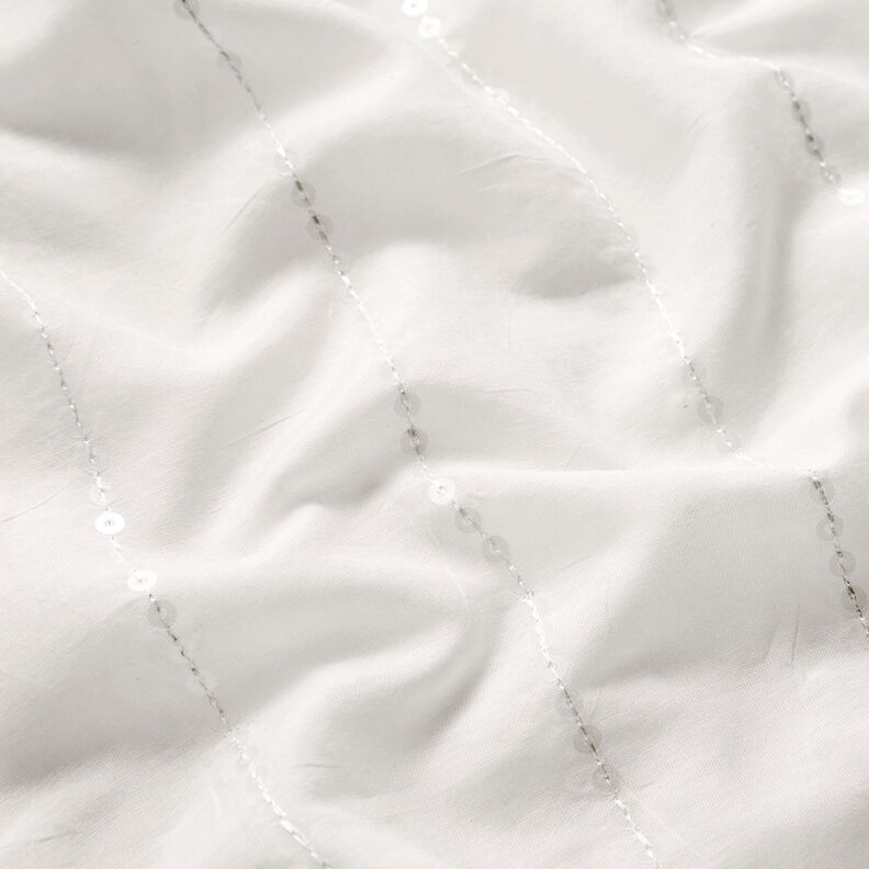 Sequinned voile cotton silk blend – white, image number 2
