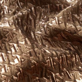 Cloqué Glitter houndstooth – medium brown, 