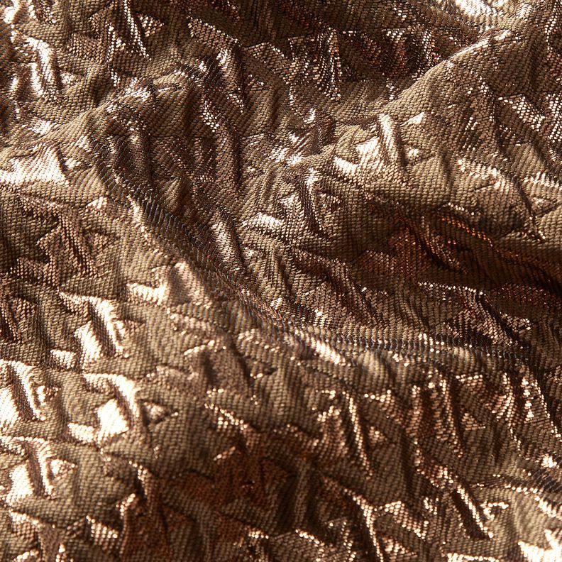 Cloqué Glitter houndstooth – medium brown,  image number 2