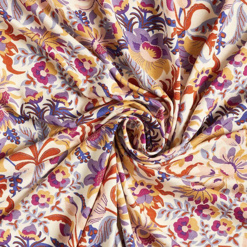Viscose Jersey Flowers and Ornaments | Katia Fabrics – cream/lavender,  image number 3