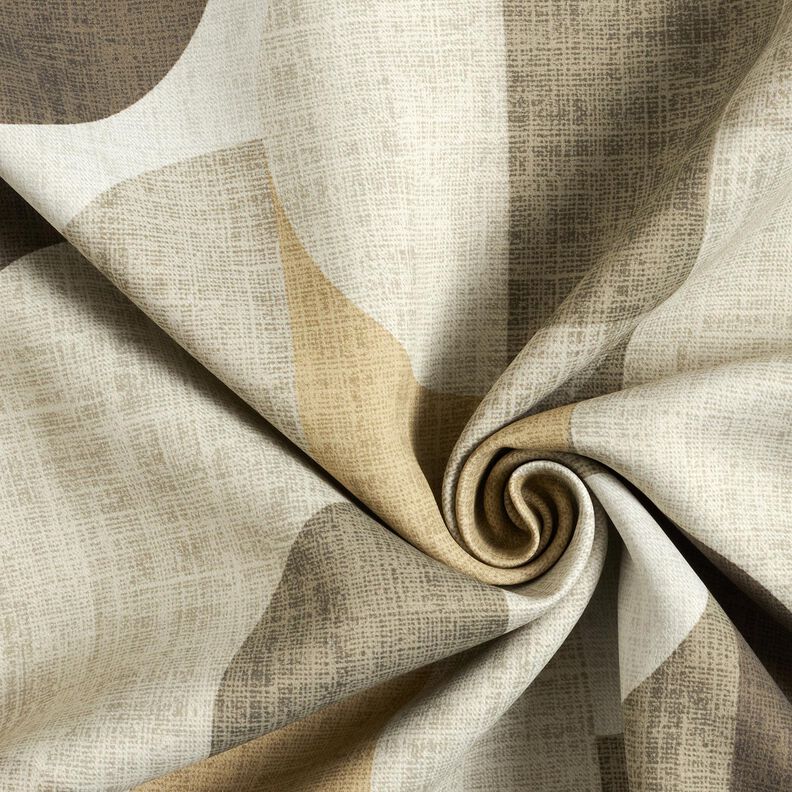 Blackout Fabric Abstract Arches – khaki/light taupe, image number 3