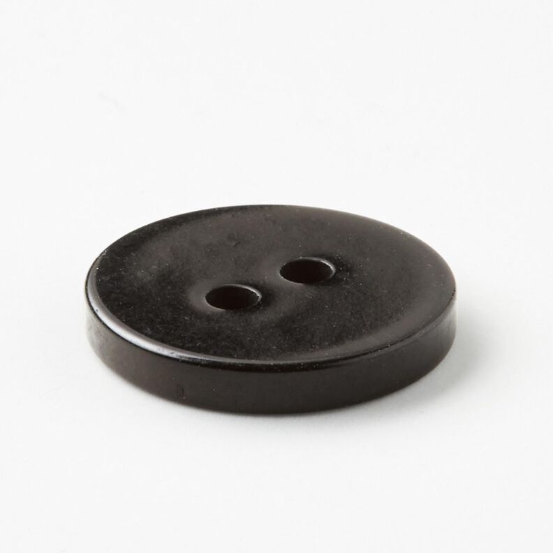 2-hole button shiny [Ø 15 mm] – black,  image number 3
