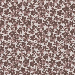 Sea of Flowers Cotton Poplin – taupe/brown, 