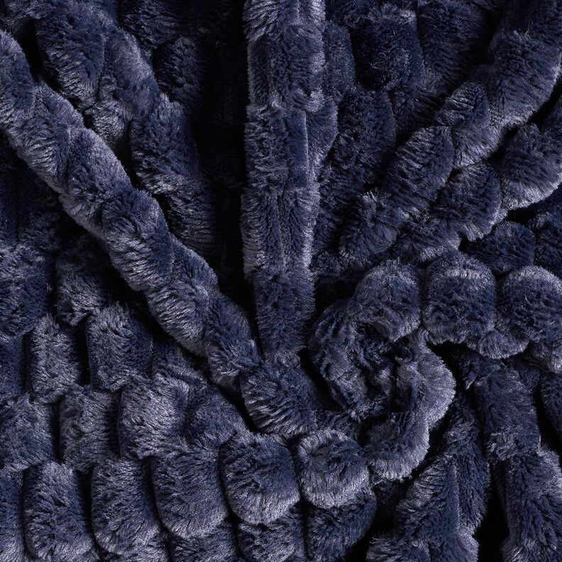 Faux Fur Honeycomb – midnight blue,  image number 3
