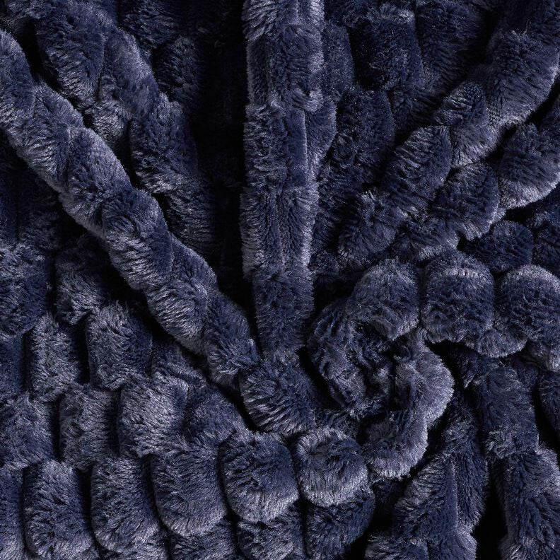 Faux Fur Honeycomb – midnight blue, image number 3