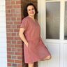 FRAU VIKKI - loose dress with a V-neckline and belt, Studio Schnittreif | XS - XXL,  thumbnail number 9