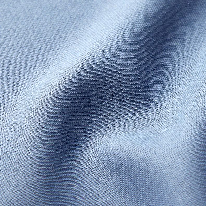 pure heavy linen Plain – light wash denim blue,  image number 2