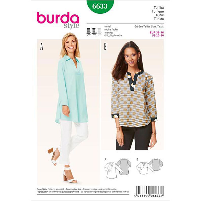 Tunic, Burda 6633,  image number 1