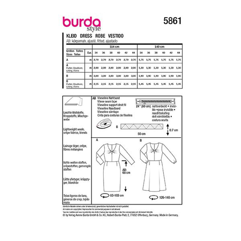 Dress | Burda 5861 | 34-44,  image number 9