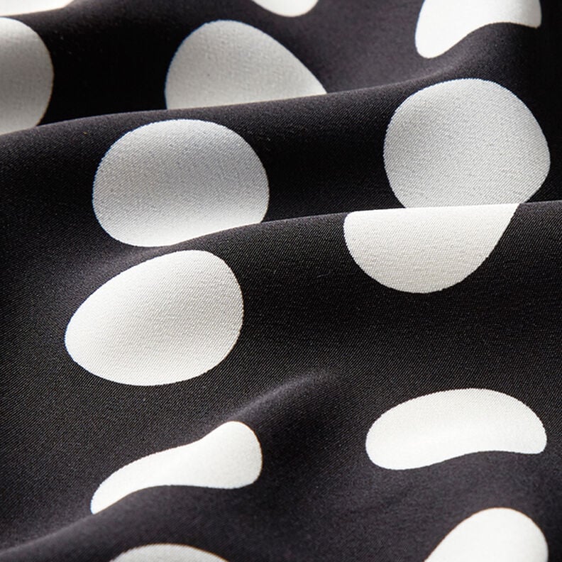 Crepe Weave polka dots [2.5 cm] – black,  image number 2