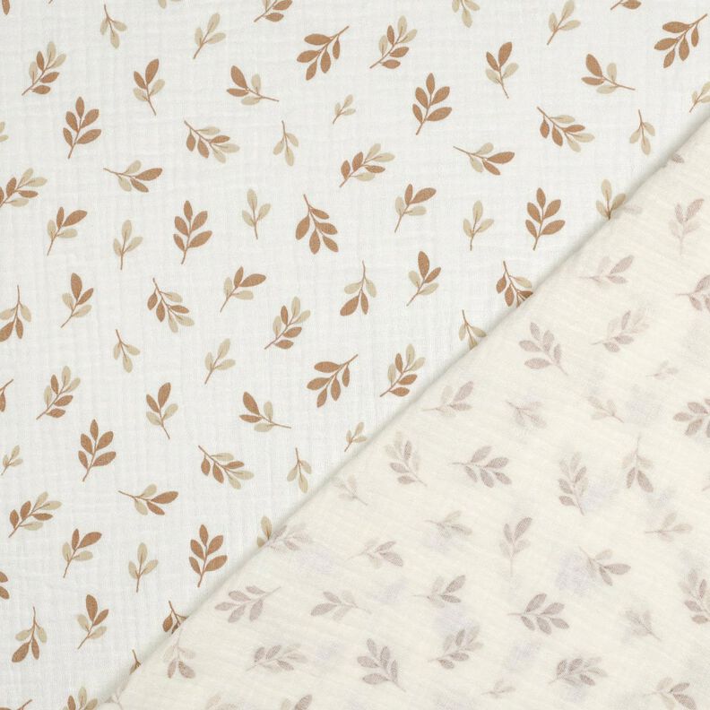Double Gauze/Muslin branches | Poppy Fabrics – ivory/mocca, image number 4
