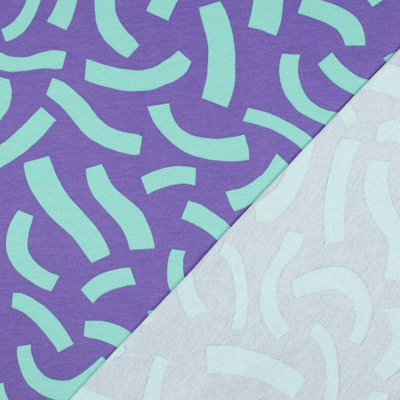 French terry Playful | Nerida Hansen – lilac/light turquoise,  image number 4
