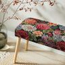 Decor Fabric Tapestry Fabric large flowers – black/red,  thumbnail number 5