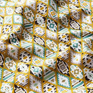 Cotton Cretonne ethnic – mustard, 