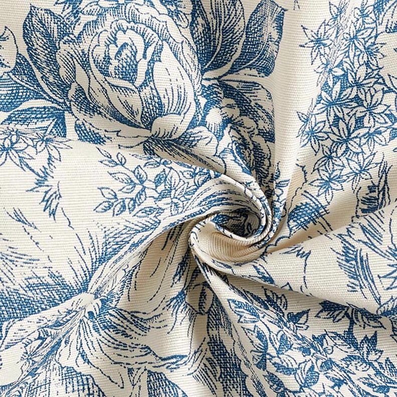 Decor Fabric Canvas Toile de Jouy 280 cm – blue,  image number 3