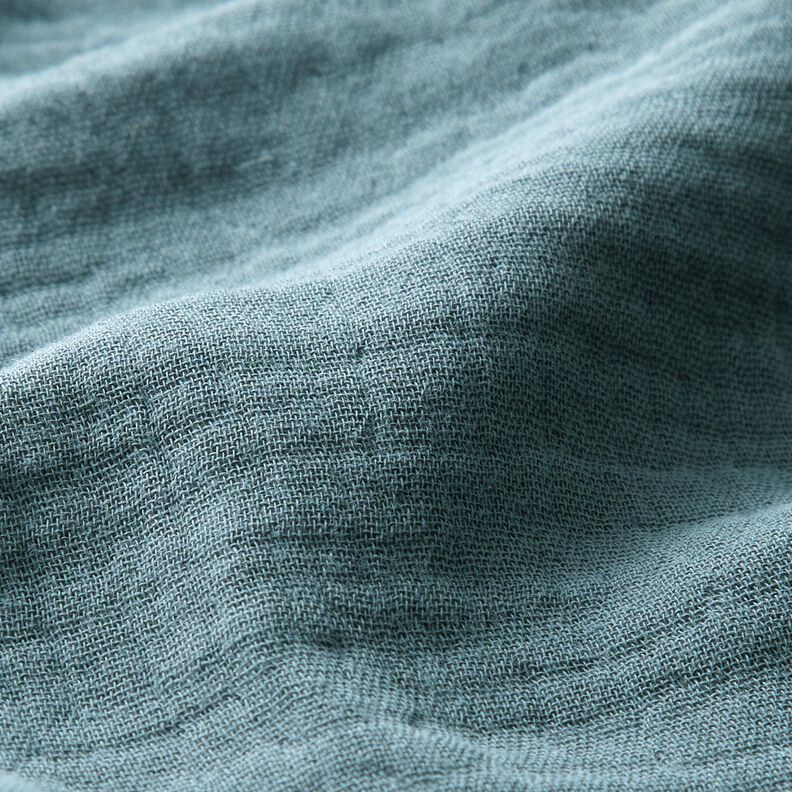 GOTS Triple-Layer Cotton Muslin – petrol,  image number 3