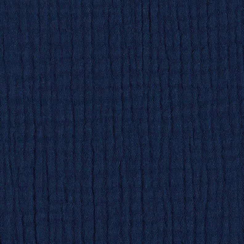 GOTS Triple-Layer Cotton Muslin – midnight blue,  image number 4