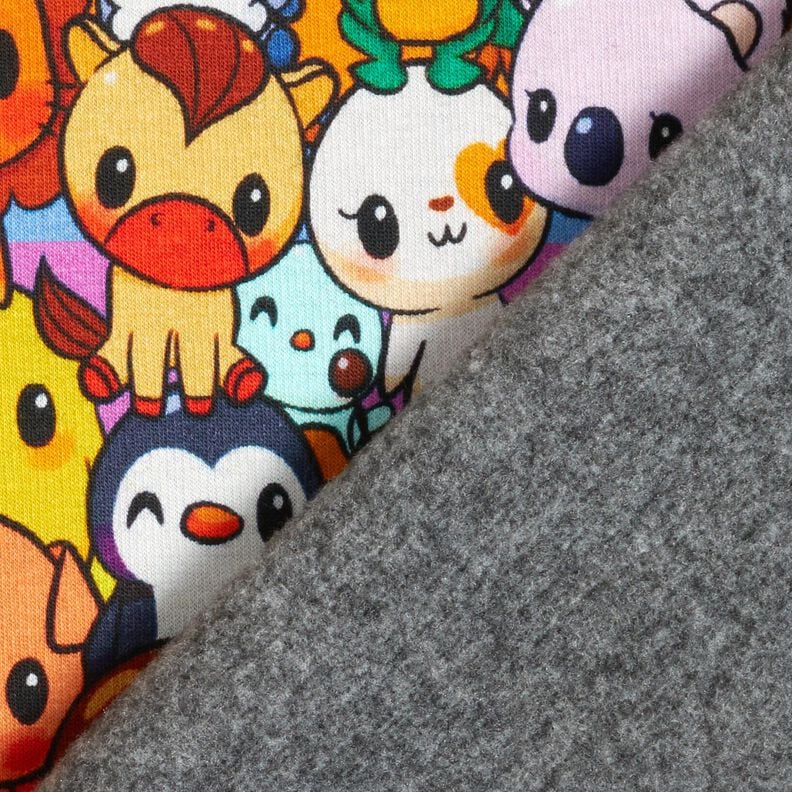 Alpine Fleece cute animal menagerie Digital Print – lemon yellow,  image number 4