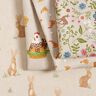 Decor Fabric Half Panama small chickens – natural/curry yellow,  thumbnail number 5