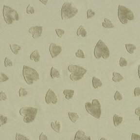 terry cloth jersey hearts – greige, 