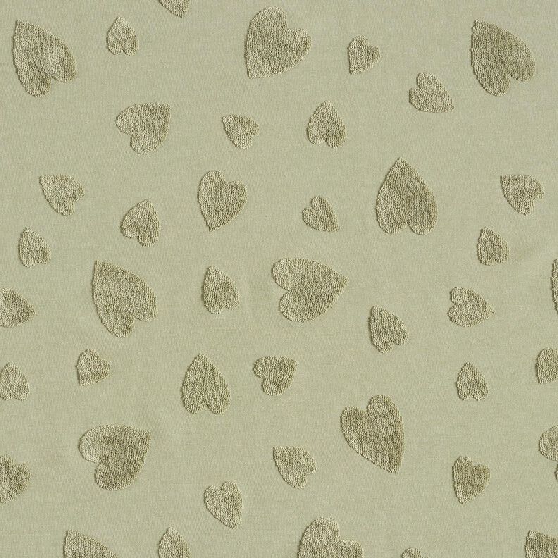 terry cloth jersey hearts – greige, image number 1