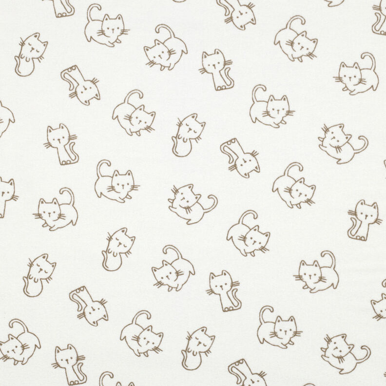 Cotton Flannel cats | by Poppy – ivory/dune,  image number 1