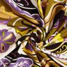 viscose fabric Retro flowers – olive/lilac,  thumbnail number 3