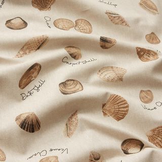 Decor Fabric Half Panama shell names – natural/chestnut | Remnant 90cm, 