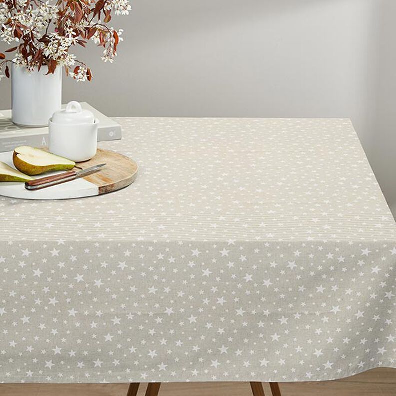 Decor Fabric Half Panama stars – natural/white, image number 9