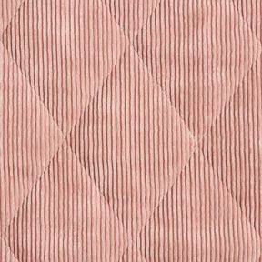 Quilted Fabric Corduroy with fur backing diamonds – dusky pink, 