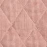 Quilted Fabric Corduroy with fur backing diamonds – dusky pink,  thumbnail number 1