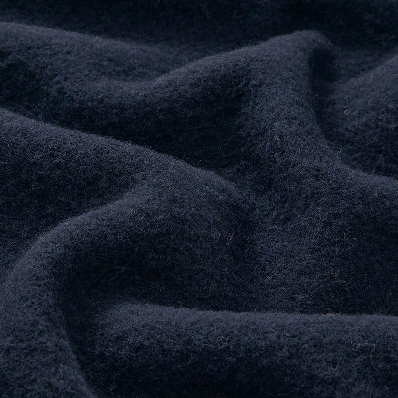 Wool fleece pure new wool Plain – blue-black, image number 2
