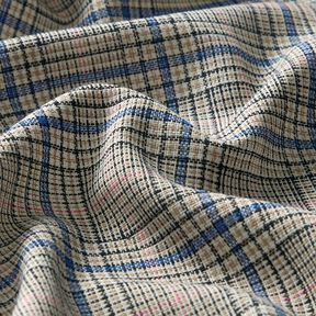 Cotton Blend fine check print – cashew/royal blue, 