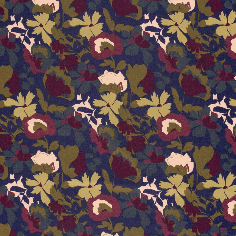 Ponte Roma Jersey Field of Flowers – navy blue/merlot, image number 1