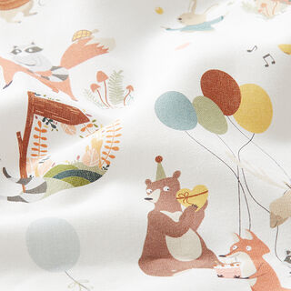 Cotton Poplin Letter Party – white, 