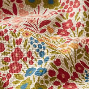 Decor Fabric Half Panama Painted Flowers – anemone, 