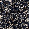 Cotton batik swirls – blue-black/sand,  thumbnail number 3