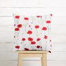 Decor Fabric Half Panama poppies – white/red,  thumbnail number 7
