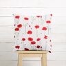 Decor Fabric Half Panama poppies – white/red,  thumbnail number 7