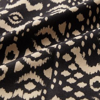 Decor Fabric Canvas ethnic – black/natural, 