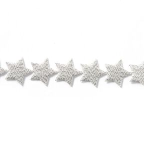 Self-adhesive Star Garland [20 mm] - silver metallic, 